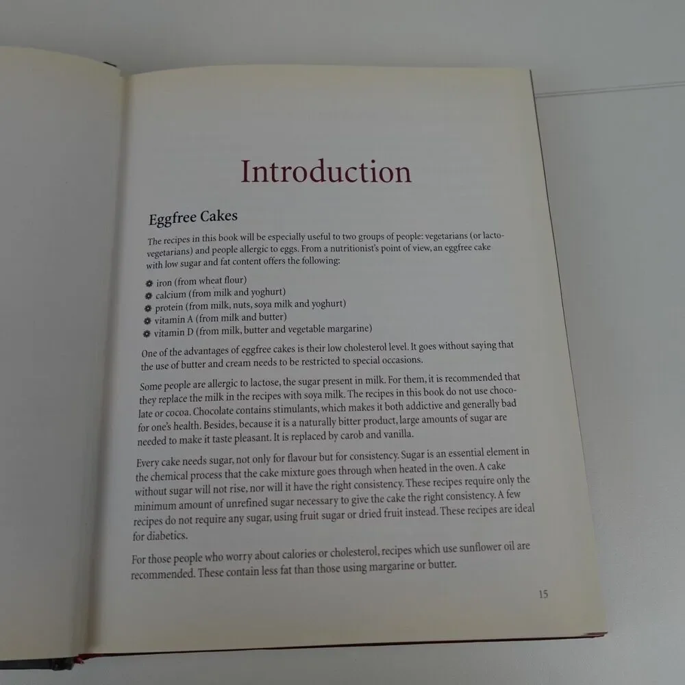 The Book of Egg Free Cakes by Cintia Stammers Hardcover Book